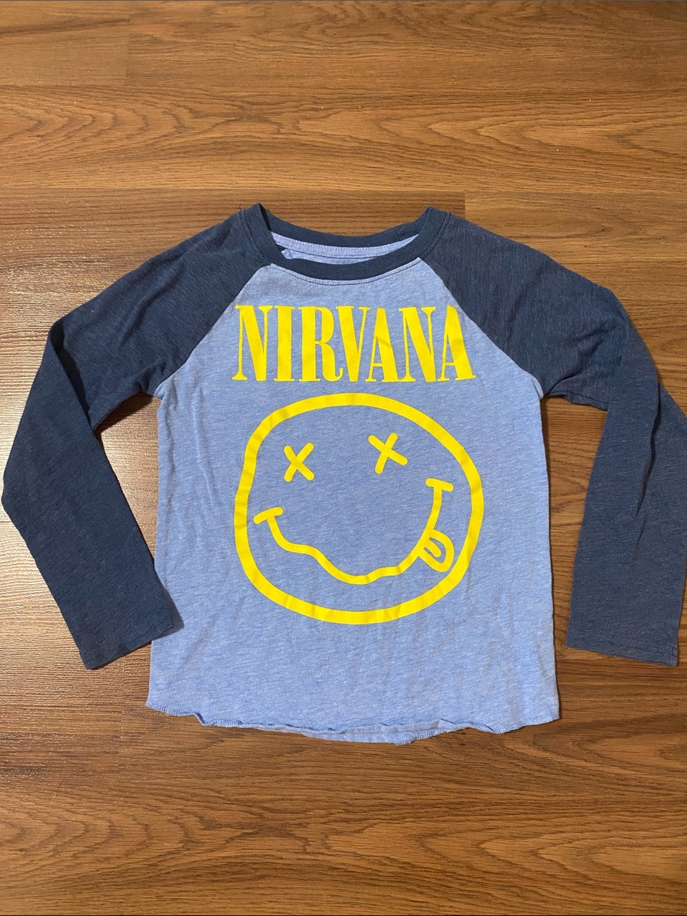✨8/$10. NIRVANA Kids Raglan Long Sleeve Tee — 5T